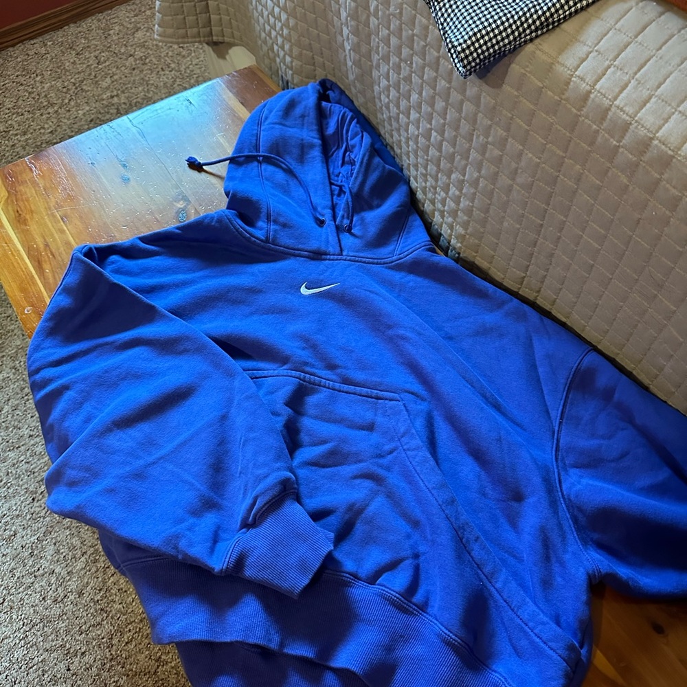 Rich Blue Nike cropped baggy hoodie